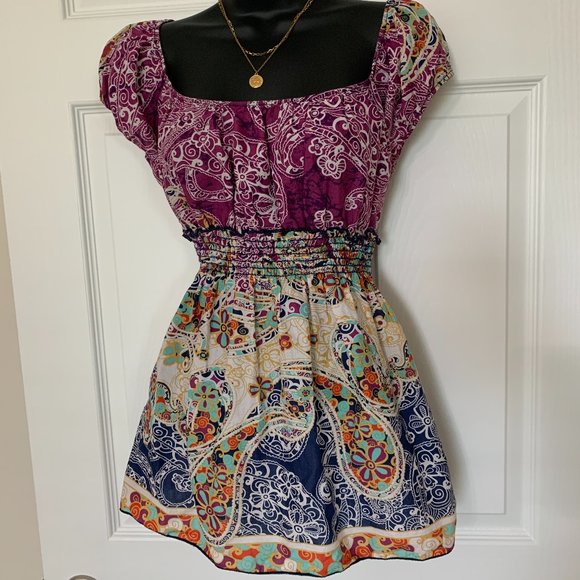 Twentyone Women's Elastic Waist Top Blouse, Size L - Picture 2 of 10